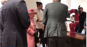 Her Majesty the Queen and The Duchess of Cambridge meet Active8 Robot