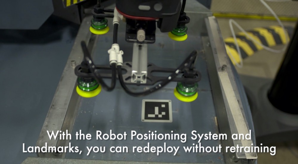 baxter robot recognising landmark image on a conveyor